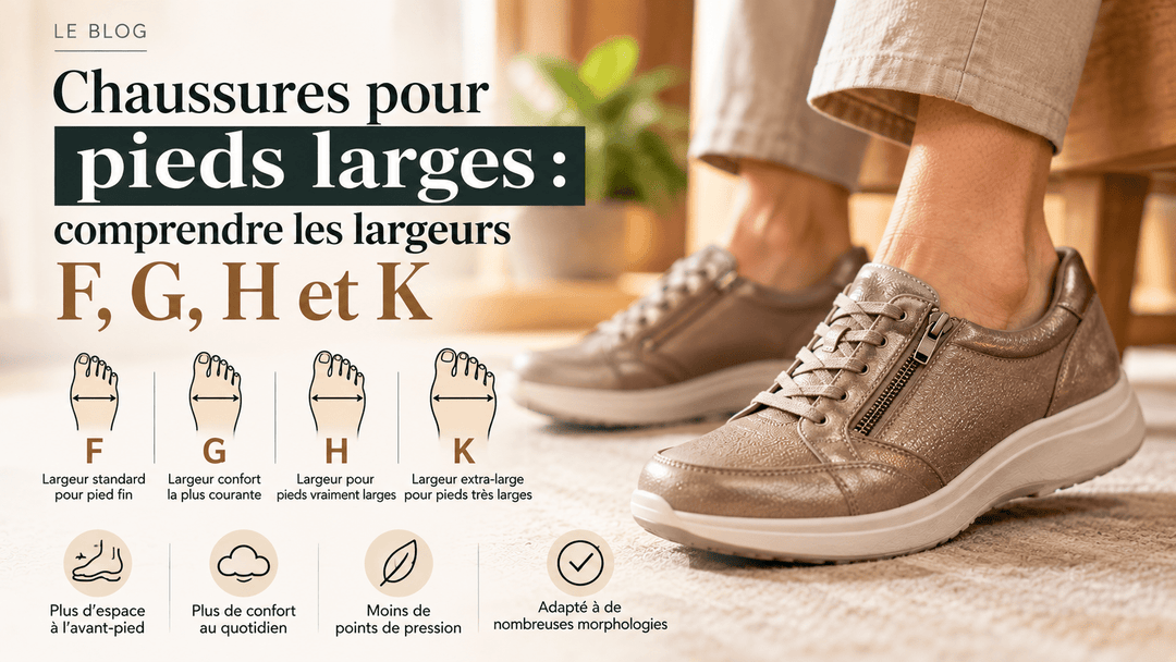 Chaussures pour pieds larges : comprendre les largeurs F, G, H et K - Chaussures Raoul