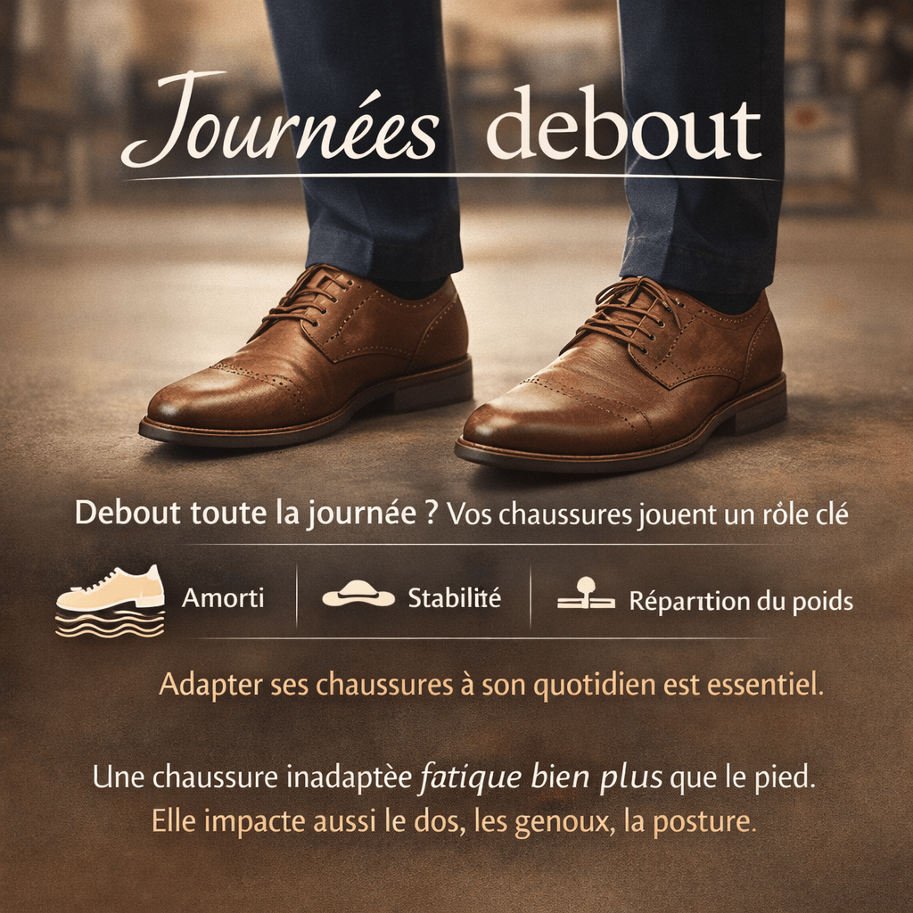 Debout toute la journée ? Vos chaussures jouent un rôle clé - Chaussuresraoul