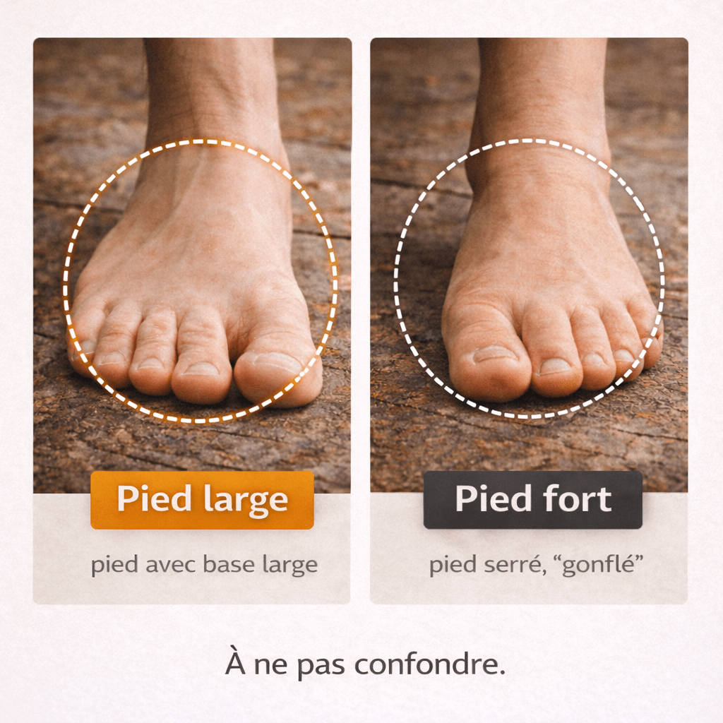 Pied large ou pied fort : la confusion fréquente qui fausse le choix - Chaussuresraoul