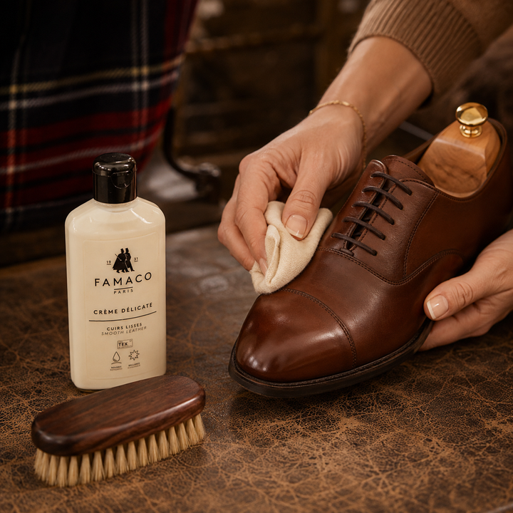 Crème délicate - Nettoie, nourrit le cuir et fait briller