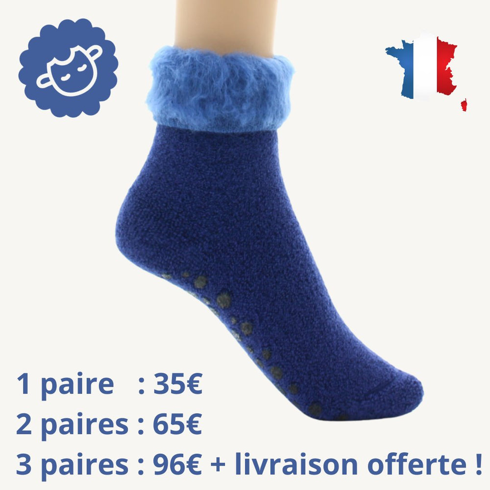 Chaussette "Yéti" de chez Perrin - Pantoufles dame - Chaussuresraoul