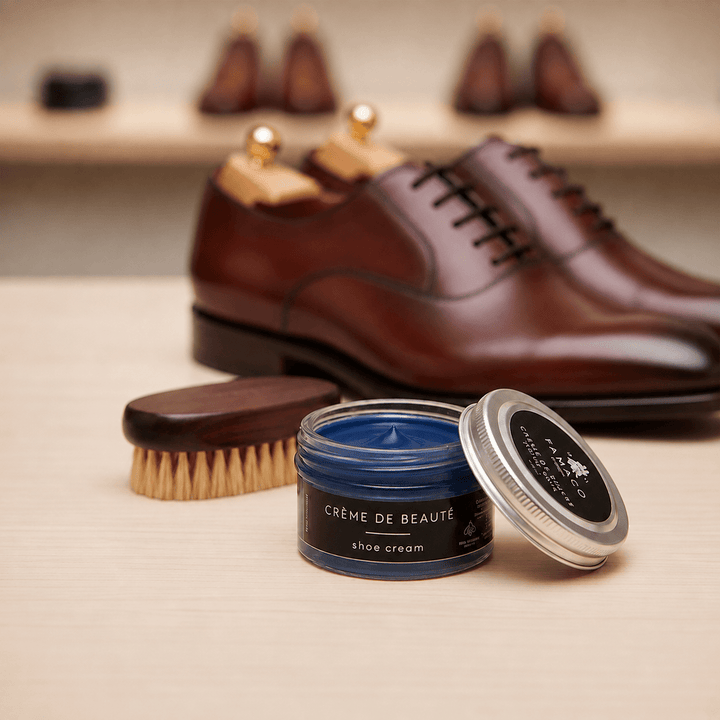 Crème de soin pour cuir bleu – Nourrit, ravive &amp; fait briller - Accessoires - Chaussuresraoul - orthopédique - semelles - chaussures - Famaco