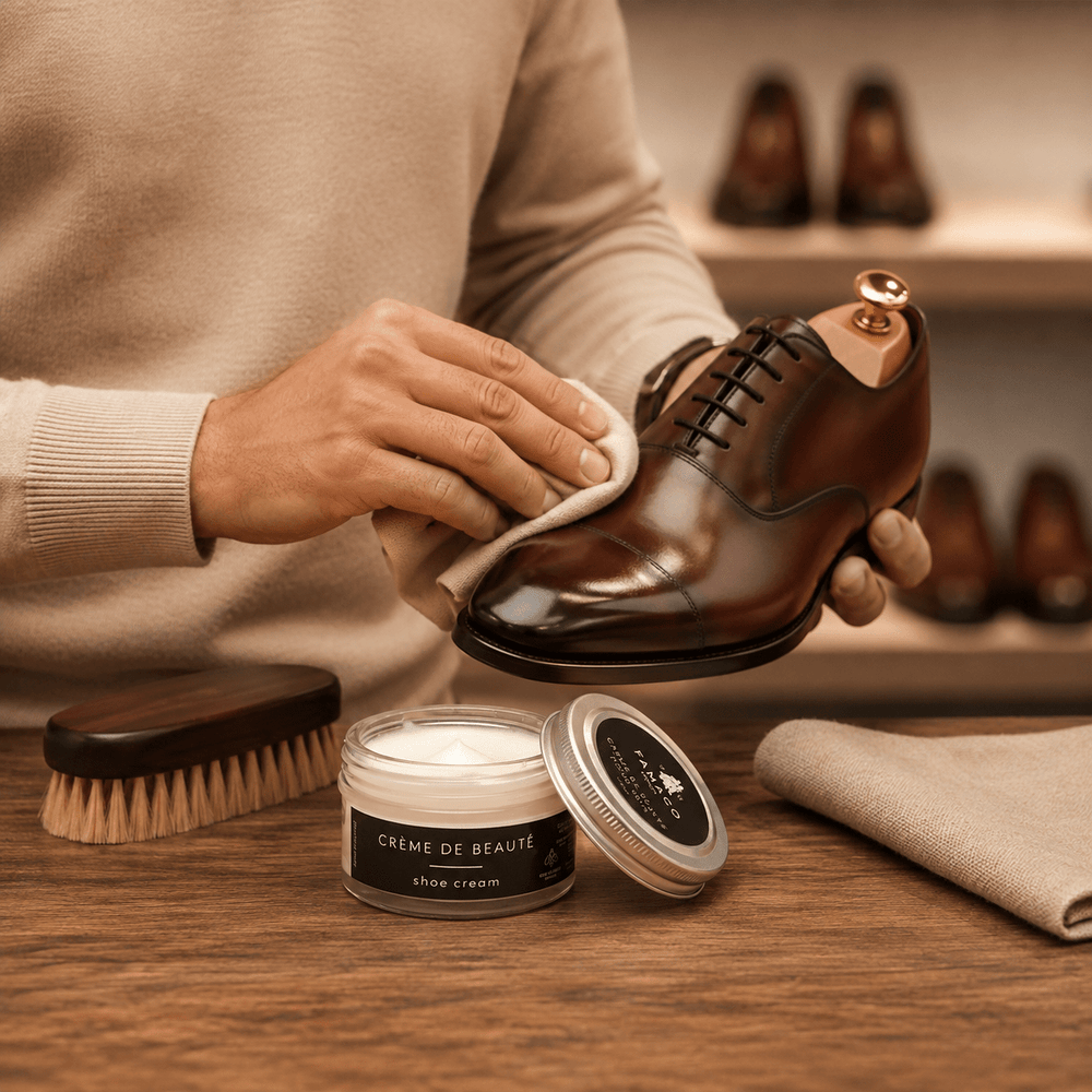 Crème de soin pour cuir brun – Nourrit, ravive & fait briller - Accessoires - Chaussuresraoul - orthopédique - semelles - chaussures - Famaco