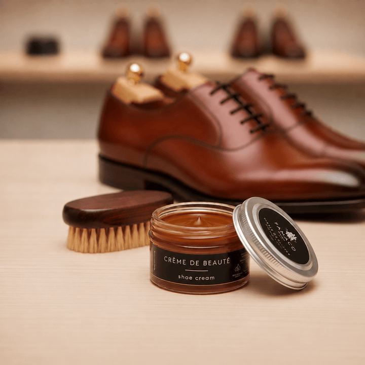 Crème de soin pour cuir cognac – Nourrit, ravive &amp; fait briller - Accessoires - Chaussuresraoul - orthopédique - semelles - chaussures - Famaco
