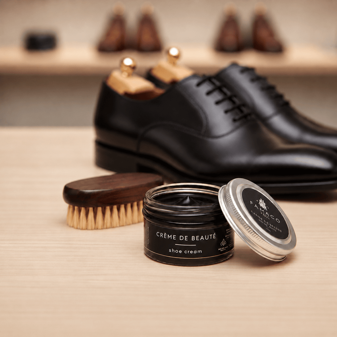 Crème de soin pour cuir marron foncé – Nourrit, ravive & fait briller - Accessoires - Chaussuresraoul - orthopédique - semelles - chaussures - Famaco