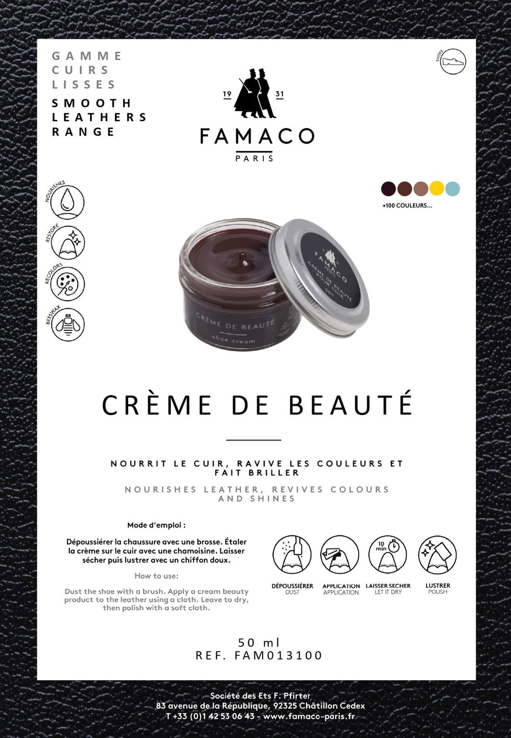 Crème de soin pour cuir – Nourrit, ravive & fait briller - Accessoires - Chaussuresraoul - orthopédique - semelles - chaussures - Chaussuresraoul