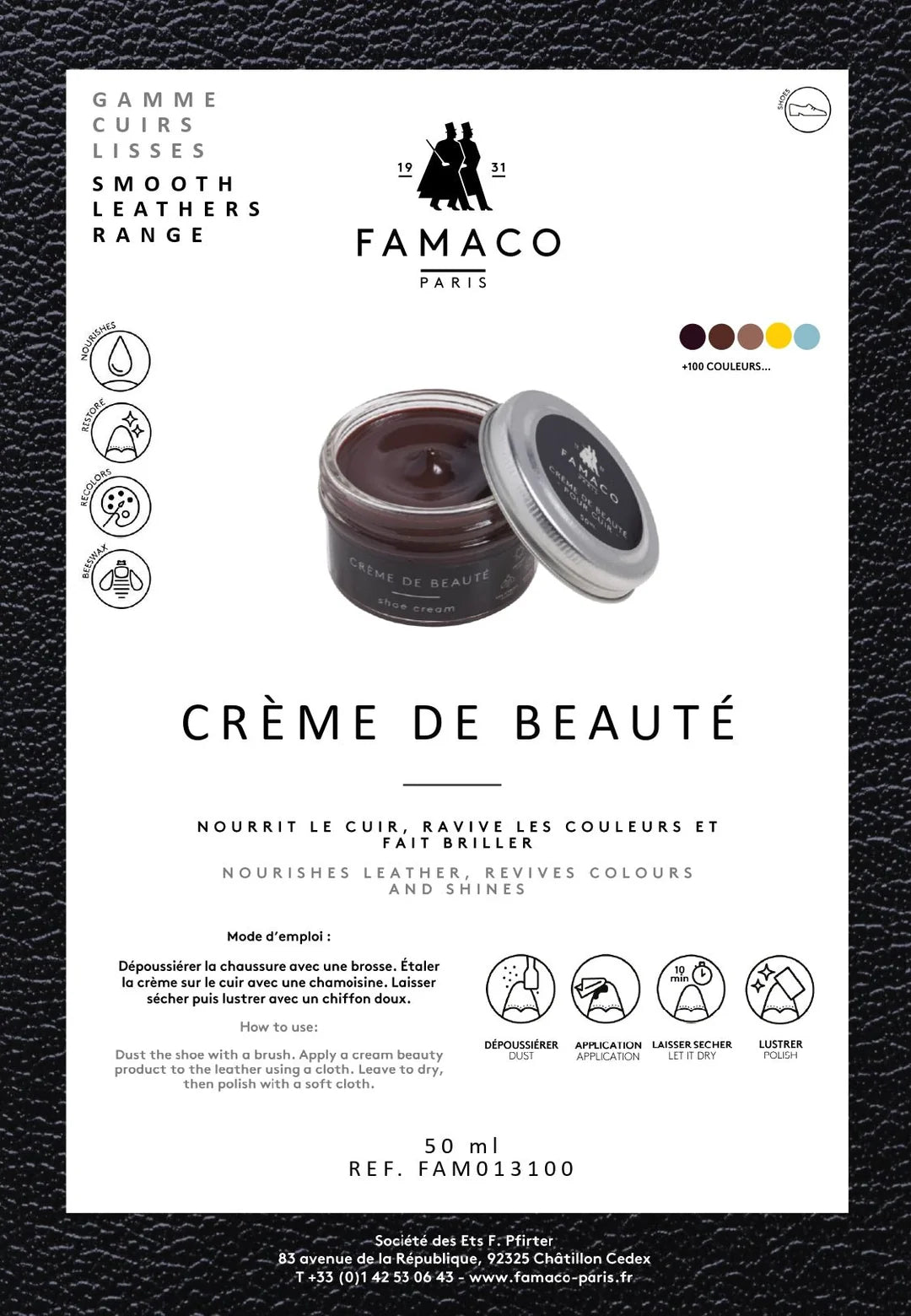 Crème de soin pour cuir Rouge Vif – Nourrit, ravive &amp; fait briller