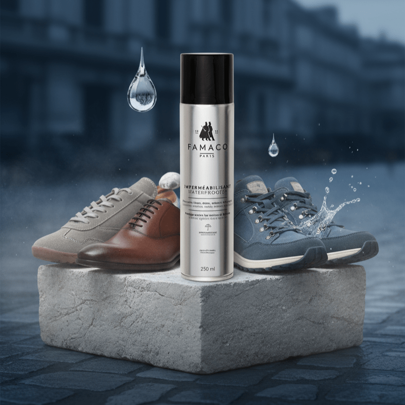 Imperméabilisant chaussures – Protection cuir, daim, nubuck & textile 250 ml - Accessoires - Chaussuresraoul - orthopédique - semelles - chaussures - Chaussuresraoul