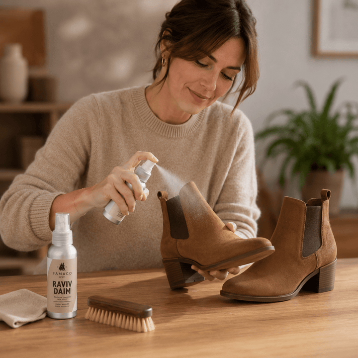 Raviv Daim pour chaussures en nubuck - Accessoires - Chaussuresraoul - orthopédique - semelles - chaussures - Famaco