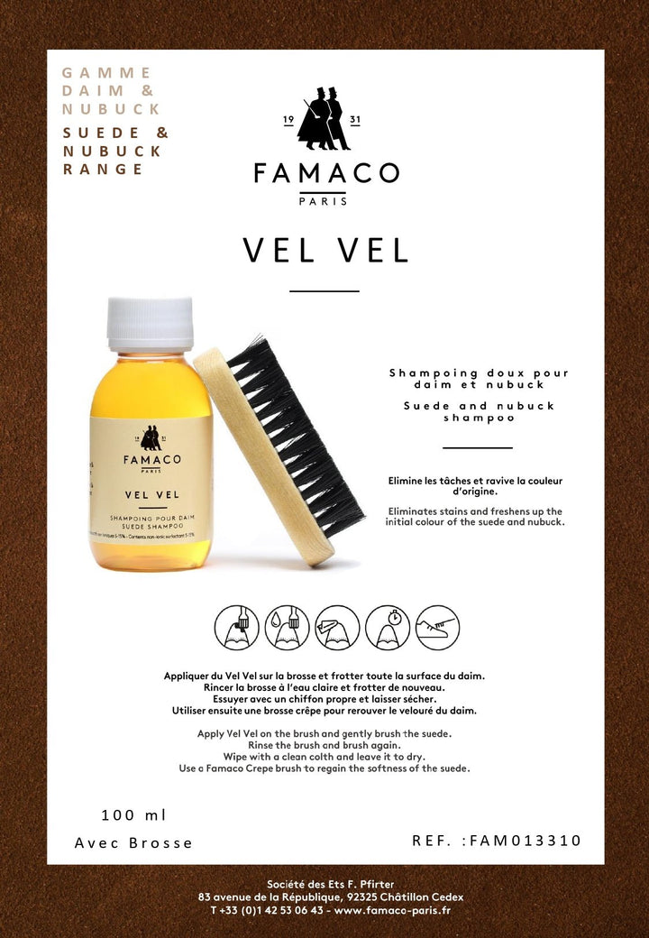 Vel Vel pour chaussures en nubuck - Accessoires - Chaussuresraoul - orthopédique - semelles - chaussures - Famaco