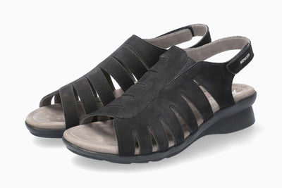 Mephisto Praline | Chaussures confortables - Noir / 35 - Sandales dame